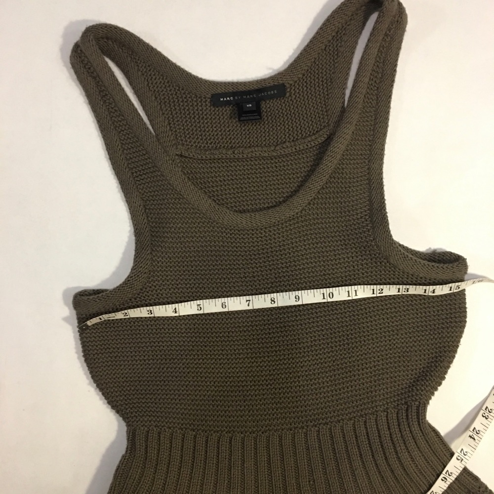 Marc By Marc Jacobs Brown Knit Wool Mini Dress Xs - image 3